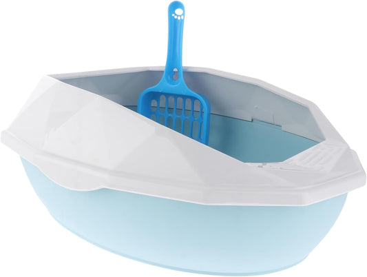 Cat Litter Box Enclosure Plastic Tray Small Animal Litter Basin Urine Control Color